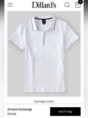Armani Exchange zip polo
